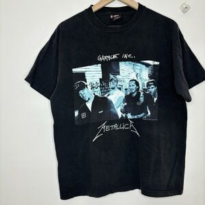 Metallica Giant 1998 Vintage Garage Inc. Band Concert Rock Metal T-Shirt Large